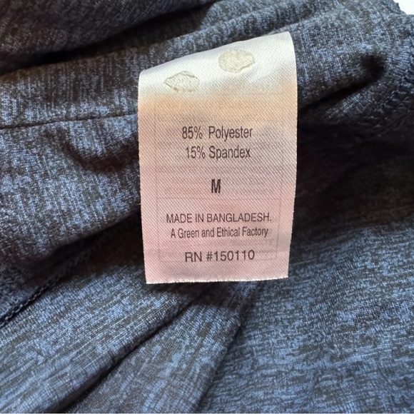 PELOTON Racerback Sports Bra - Dark Blue Heathered Black - Size M - Picture 10 of 12